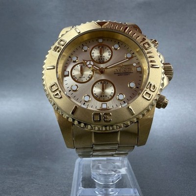 Invicta Pro Diver 1774 Chronograph Watch Men 44mm Champagne Dial