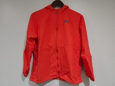 Patagonia Baggies Rain Jacket Kids XL 14 Pollinator Orange Nylon Full Zip