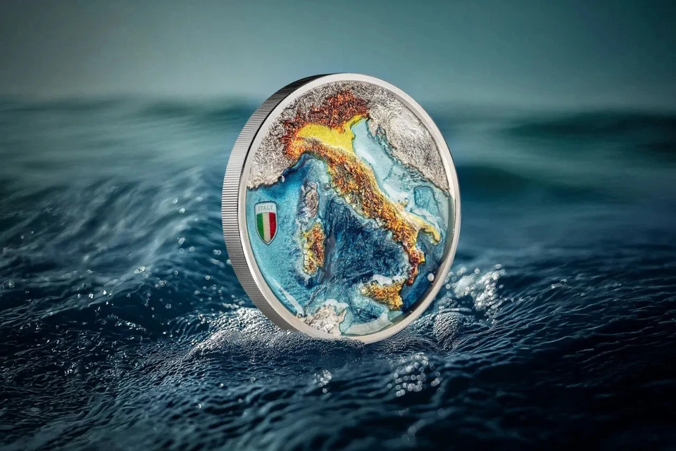 2025 Cook Islands Repubblica Italiana 2 oz Silver Colorized Proof Coin - Image 3 of 4