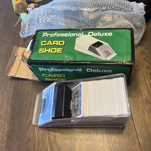 4 Deck Acrylic Blackjack Dealing Shoe Casino Game Professional Dealer With Cards