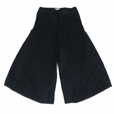 PLEATS PLEASE PP53-JF162 Ladies Shorts Issey Miyake Wide Leg Black Size Japan