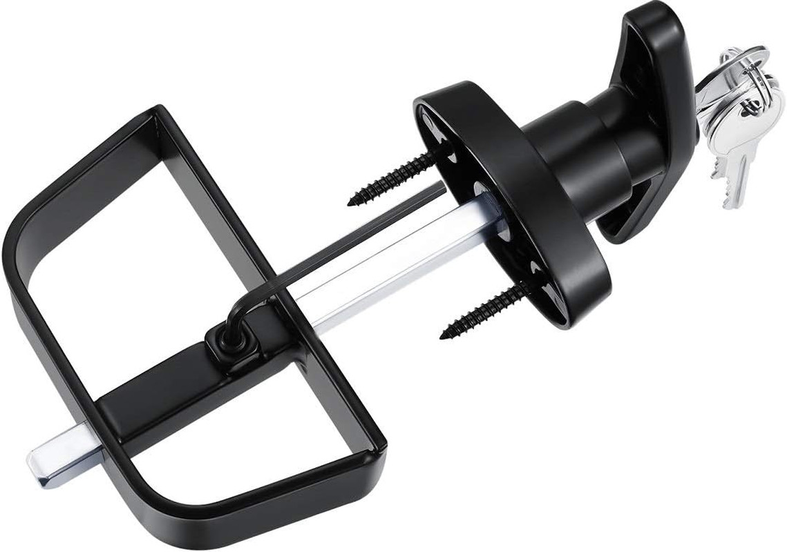 Shed Door Latch T-Handle Lock Kit with 4 Keys,Storage Barn Shed Door Hardware Lo