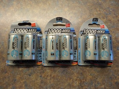 Ansmann NiMH-Akku Mono 10000mAh 2er Blister 3 Stück