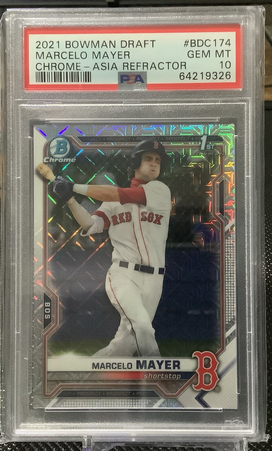 2021 Bowman Draft Chrome MARCELO MAYER Asia Refractor PSA 10 Gem