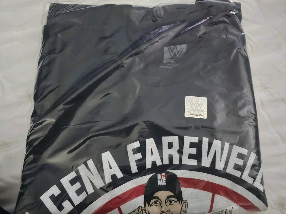 Camisa OFICIAL WWE Para Hombre JOHN CENA Farewell Tour MSG NYC L Última Vez RAW Grande Foto 3 de 4