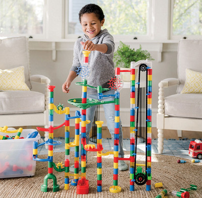 400 Piece Colossal Elevator Marble Run with Storage Bin