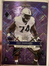 2023 Wild Card Olu Fashanu RC /4 Electric Purple Etched SSP PENN STATE Jets