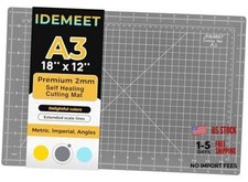 Premium Self Healing Cutting Mat 18'' x 12'', A3 A3:18 x12 Anthracite Gray