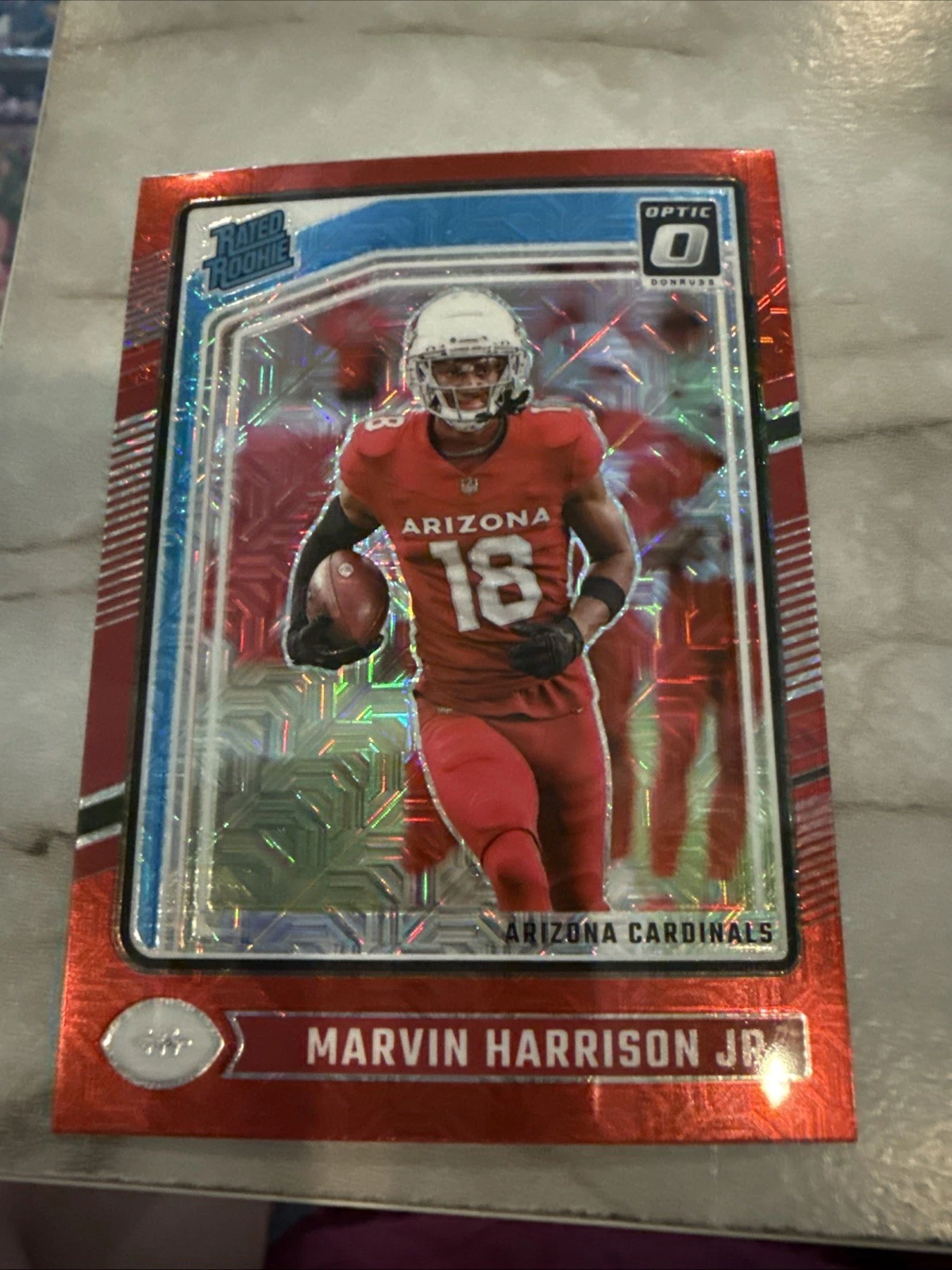 2024 Panini Donruss Optic - Rated Rookie Marvin Harrison Jr. #276 Red Mojo Prizm