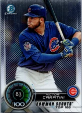 Victor Caratini #BTP-83 2018 Bowman Chrome Scouts' Top 100 Chicago Cubs