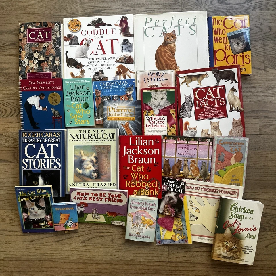 Cat Lovers 23 pc Book Lot Guides, Stories, Jokes Kitty Feline Enthusiast - Image 2 of 4