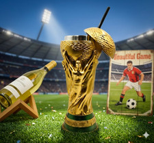 Stainless steel football-themed beer mug - 20...