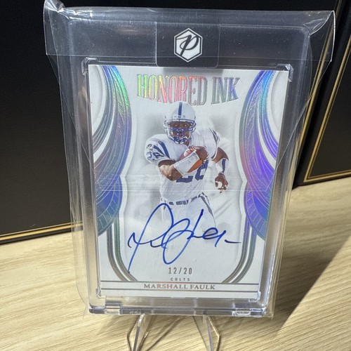 2025 PANINI FLAWLESS MARSHALL FAULK HONORED INK ON CARD AUTO /20 COLTS LEGEND