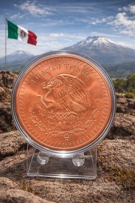 5 Oz .999 Fine Copper Libertad Tribute 2026 Angel Of Independence In Capsule