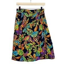 Vintage Breckenridge High Waist Skort Kilt Style Wrap Culottes Tropical Size 6