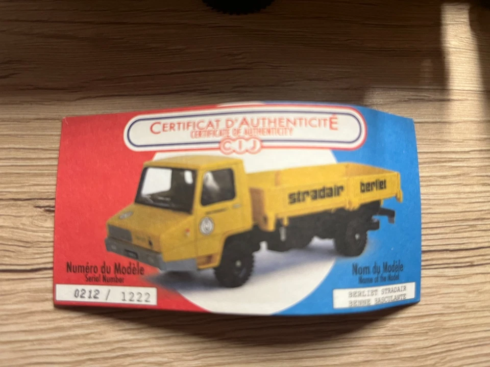 CIJ de NOREV BERLIET STRADAIR avec benne basculante n° 8/02/50 - Photo 4/4