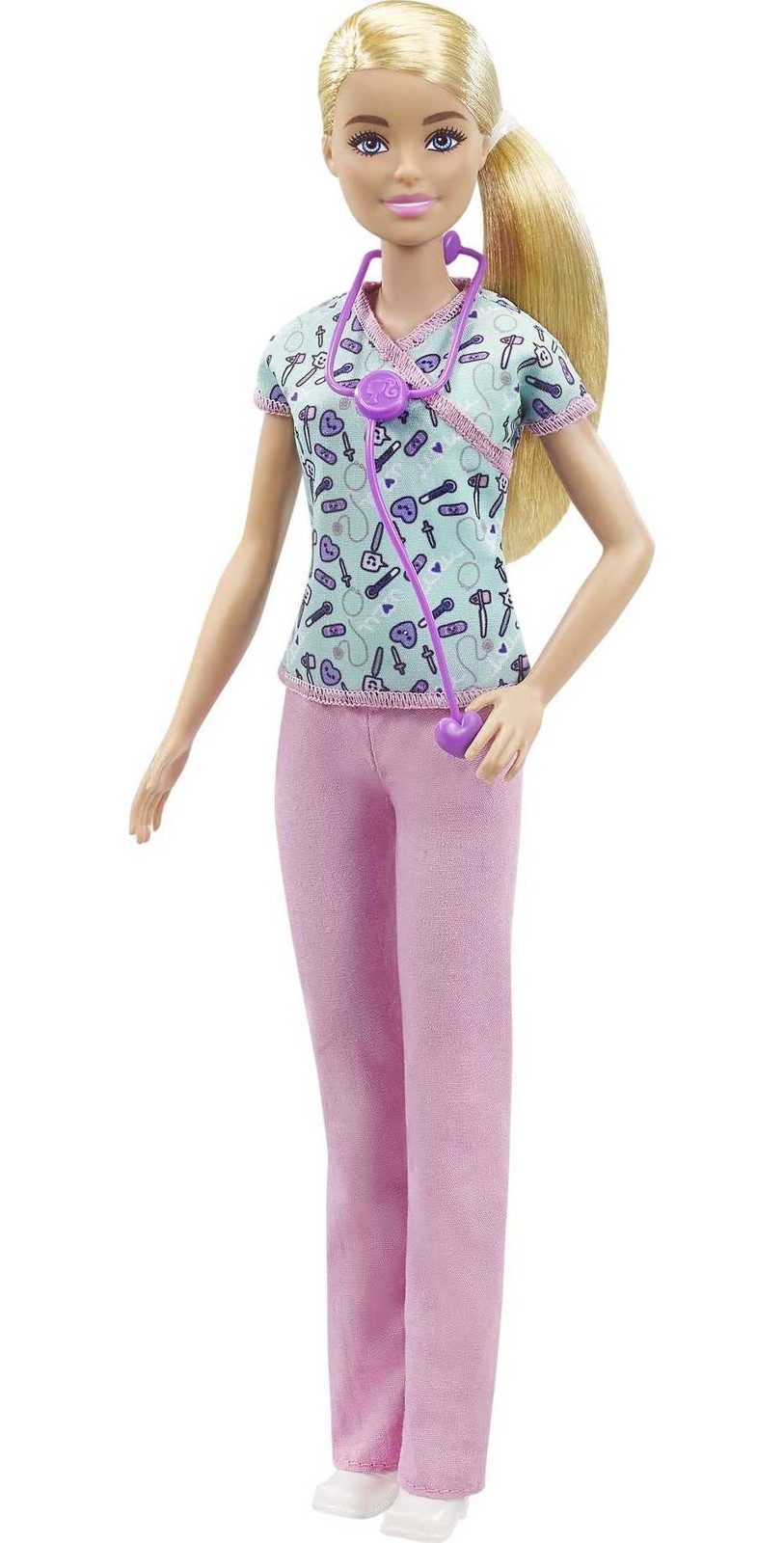 Barbie GTW39 - Krankenschwester-Puppe ca 30 cm mit Oberteil mit Aufdruck und 4390₽
