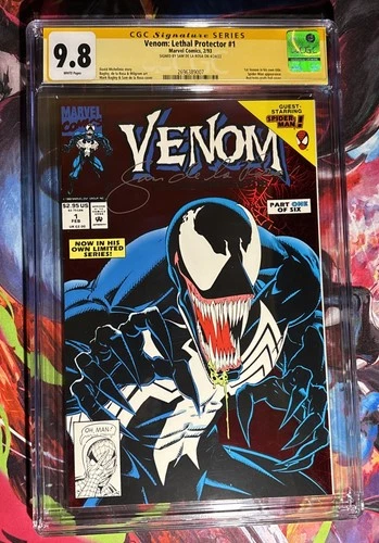 Venom Lethal Protector #1 Signed By Sam Del La Rosa CGC SS 9.8 White Pages 2/93