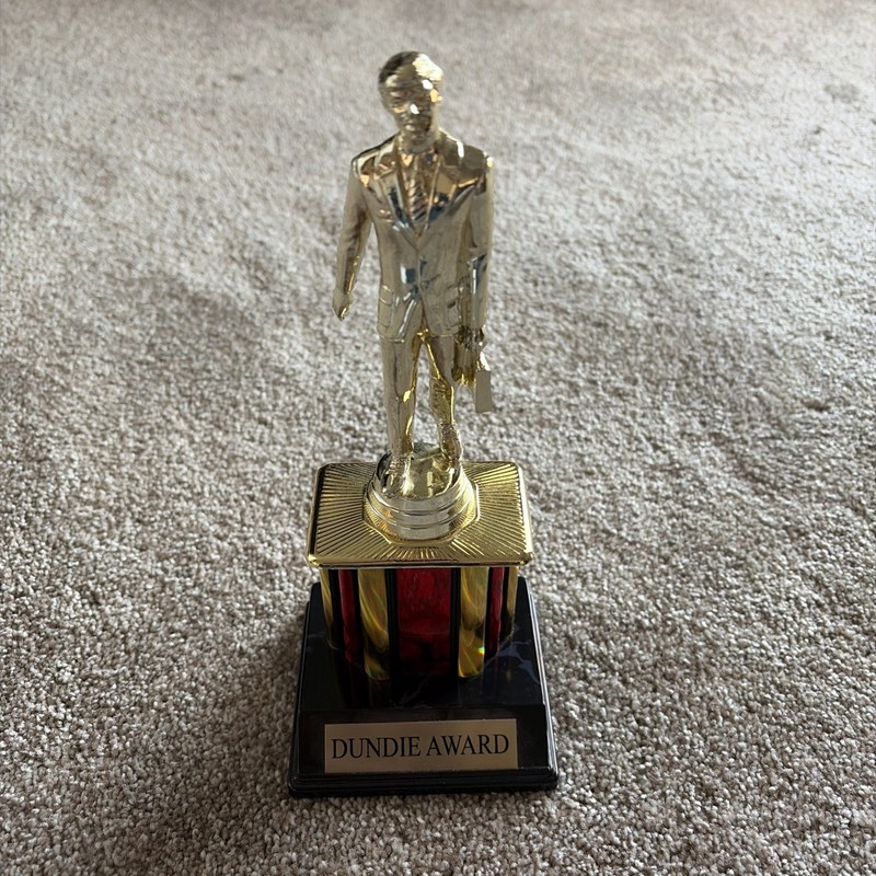  Dundie Award Trophy from 2021 the Office Super Fan festival 