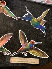 6 PCS Hummingbird Window Clings Anti Collision Bird Strike Glass Decals New, USA