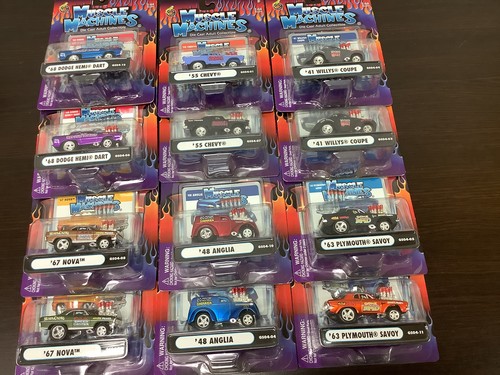 MUSCLE MACHINES LOT 12 cars 2004 ALL Release A&B Dodge Chevy Willy's Plymouth ++ - Picture 2 of 11