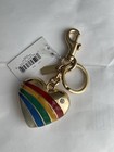 NWT Coach Rainbow Heart Gold Enamel Bag’s Charm Keychain Fob — photo 2