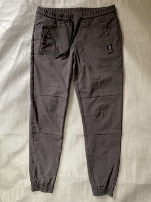 Ecko Unltd Jogger Pants Men's Small Gray Drawstring Logo Patch Elastic Casual