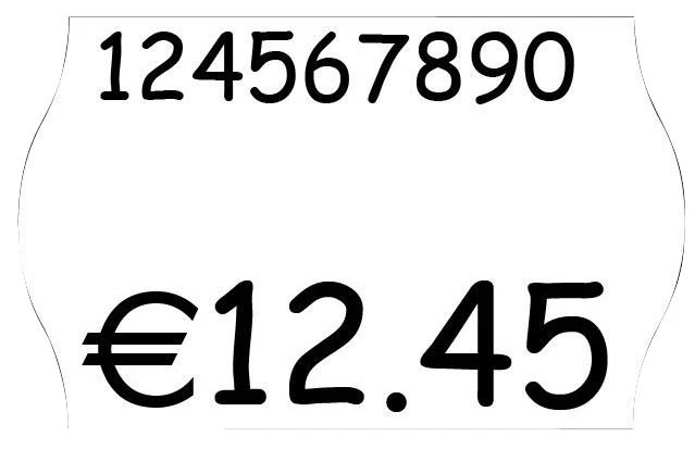 CHECKPOINT METO METO Preisetiketten weiß ablösbar 26,0 x 16,0 mm, 18 Rollen