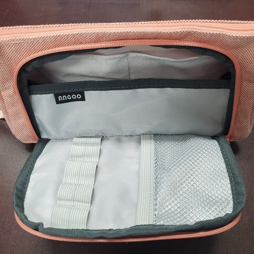 Pink Angoo Large Pencil Case - Also Fits Nintendo DS, 3DS XL, Cartridges - Picture 5 of 6