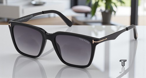 TOM FORD Garrett FT0862 01B Shiny Black Grad Smoke Plastic 54 m Men's Sunglasses