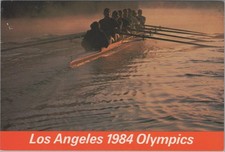 1984 Los Angeles CA Olympics Sculling Boats Crew Dusk Athletes postcard RK1