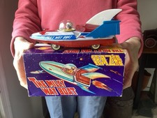 Vintage Tin Litho Space Ship MILKY WAY BOAT w/BOX 1970s (NICE!)