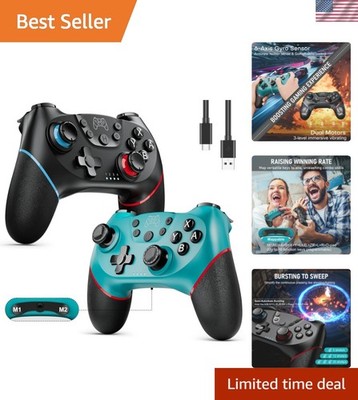 Switch Controllers, 2 Pack Wireless Pro Controller for Switch 2/Lite/OLED wit...