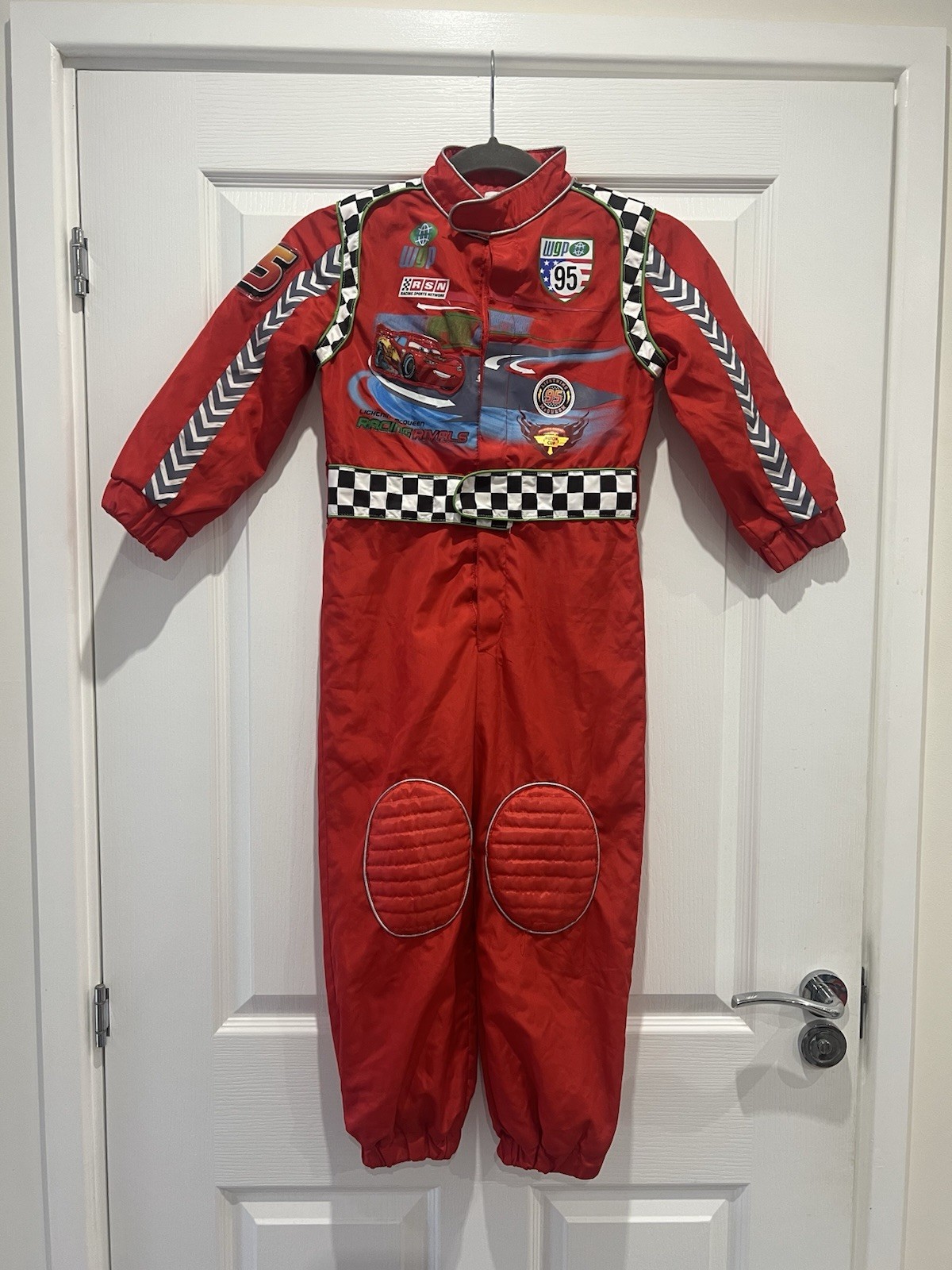 Disney Pixar Cars Rayo McQueen Coche de Carreras Mono Niño Disfraz Conjunto 5-6