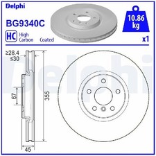 2x Bremsscheibe vorne für BMW 1-er F70 2-er U06 X1 U11 id54908
