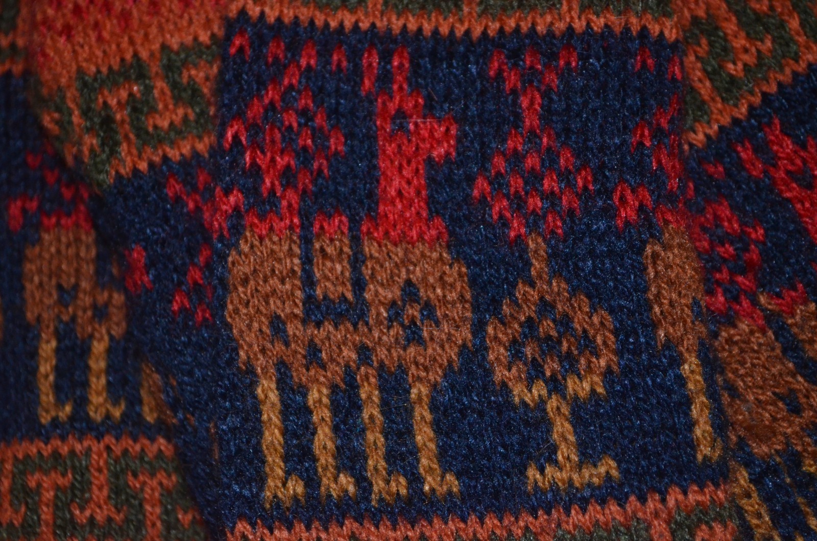 Alpaca Sweater Pullover Hand Knit Multicolor from… - image 3