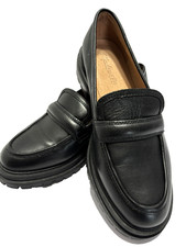 Madewell The Bradley Lugsole Loafer /Black Leather Size 7m NG674 EUC