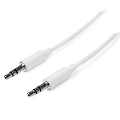StarTech.com MU2MMMSWH dünnes 2m Stereo Audiokabel 3,5mm Klinke St/St weiß