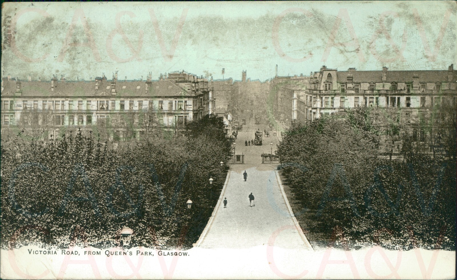Glasgow Victoria Road From Queen's Park 1904 Postmark