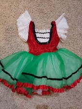 Curtain Call Costumes Hispanic Spanish Dancer Girls Child Sz CLA Mexico Cinco De