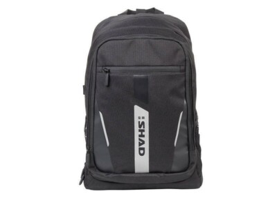 shad motorcycle scooter backpack sl86 black 26 liters with helmet pocket
