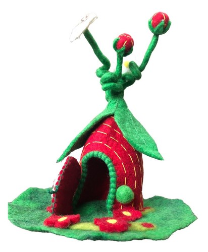 Felt Wool Magical Pixie Fairy Elf Leprechaun Flower Woodland Creatures Dolls Hou - Picture 7 of 8