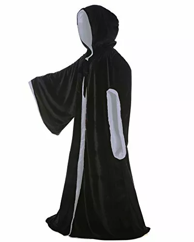 Samtkleid Halloween Mantel schick Cosplay Kostüm - Bild 21 von 39