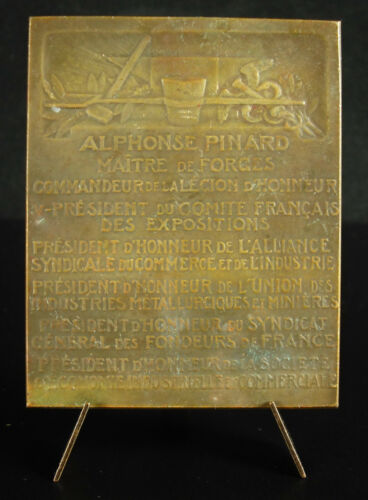 Médaille Alphonse Pinard maître de forges c1930 Éd BLIN industrie métallurgique - Afbeelding 1 van 4