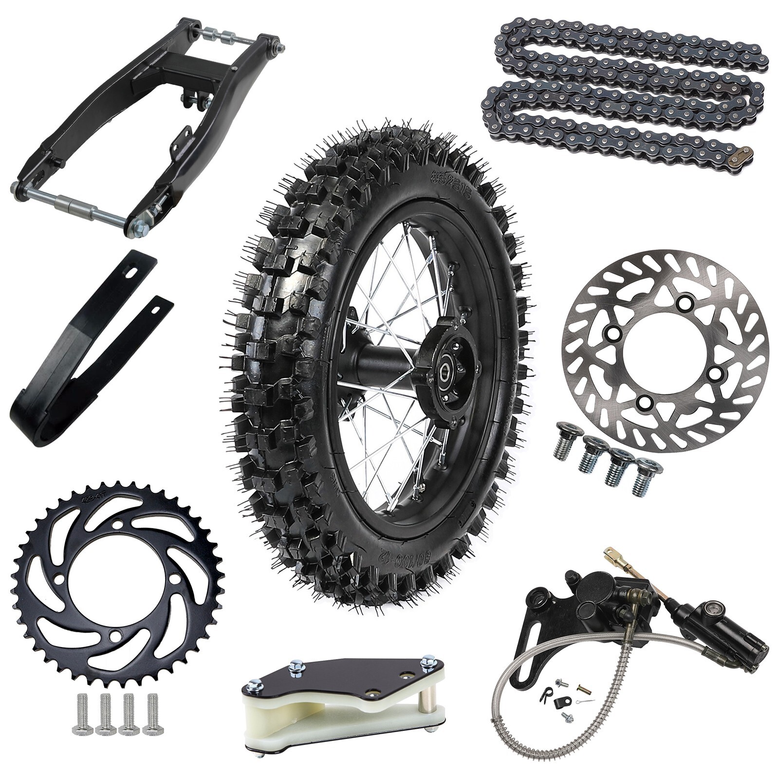 WOOSTAR Hydraulisch Schijf Rechts Voorzijde Remklauw Vervanging voor 90cc 110cc 125cc Taotao Peace SSR SDG Lifan Dirt Pit Fiets