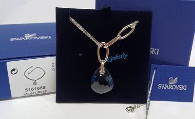 Swarovski Parallele Necklace Sparkle Blue Crystal RHS Authentic