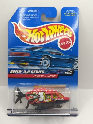 Hot Wheels 2000 #009 Seein' 3-D Series #1 of 4 Propper Chopper Red (156)