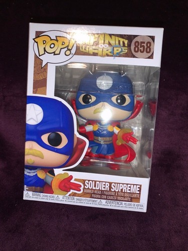 FUNKO POP MARVEL SOLDIER SUPREME #858, W protective case, NIB INFINITY WARPS - 第 1/4 張圖片