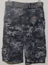 English Laundry Cargo Shorts w Belt Boy's Size 4 Grey Camo NWT 48