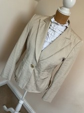   Jacket Blazer 38 S 8/10 Beige waffle material cruise formal